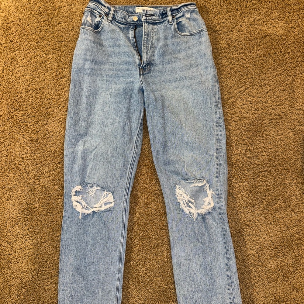 Abercrombie & Fitch Light Blue Boyfriend Jeans